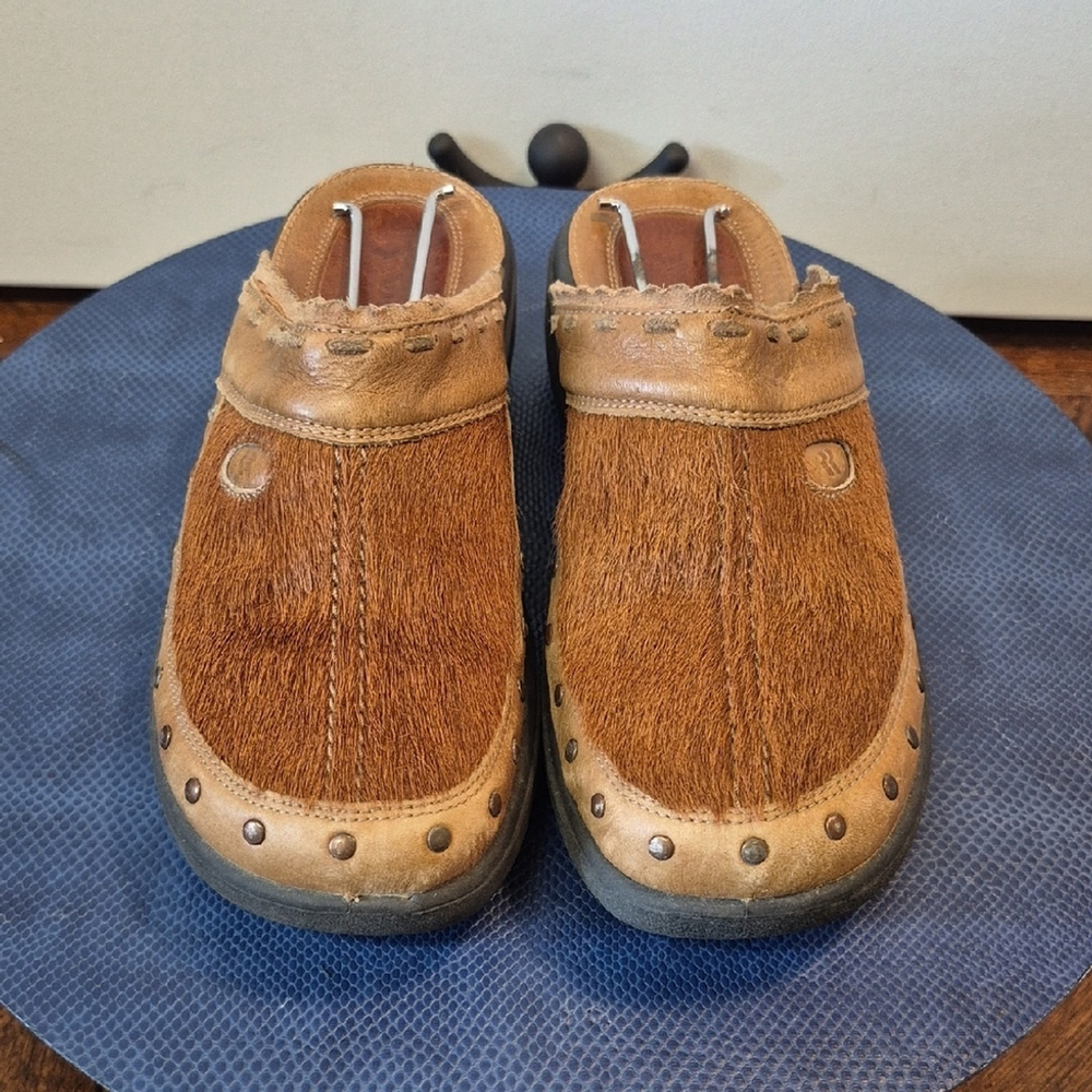 Romika Brown Moccasins Leather Slip-On Comfort (#1687) Vintage Calfhide Sz.7 - Picture 4 of 16